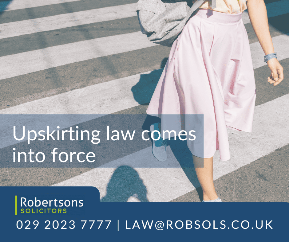 Upskirting law comes into force