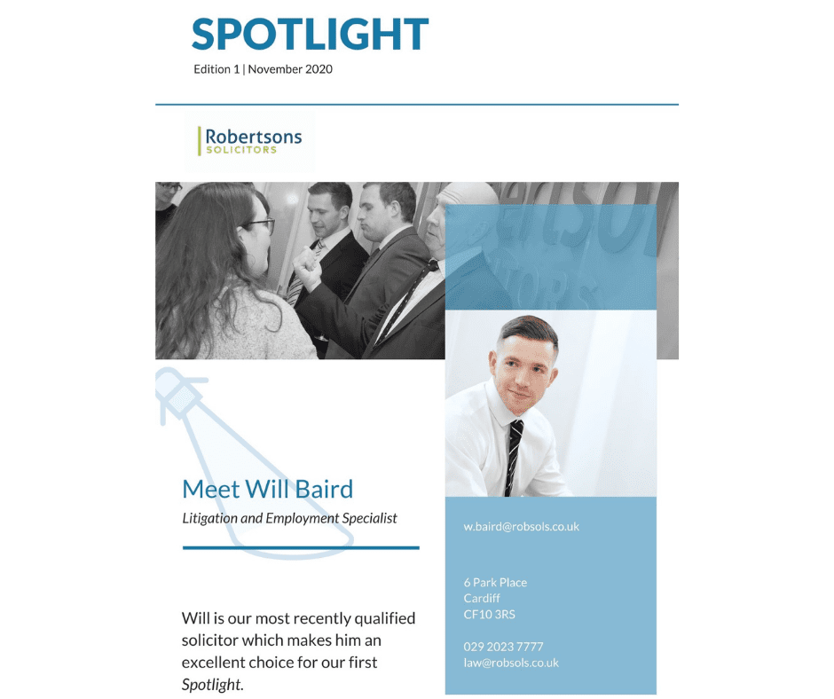 Spotlight: Introducing You to Will Baird, Our Employment and Litigation Solicitor