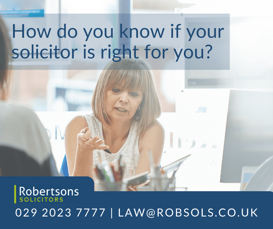 Solicitor talking to client