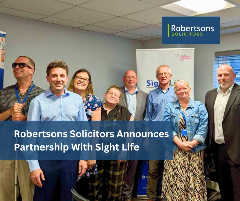 Robertsons Solicitors Announces Partnership With Sight Life