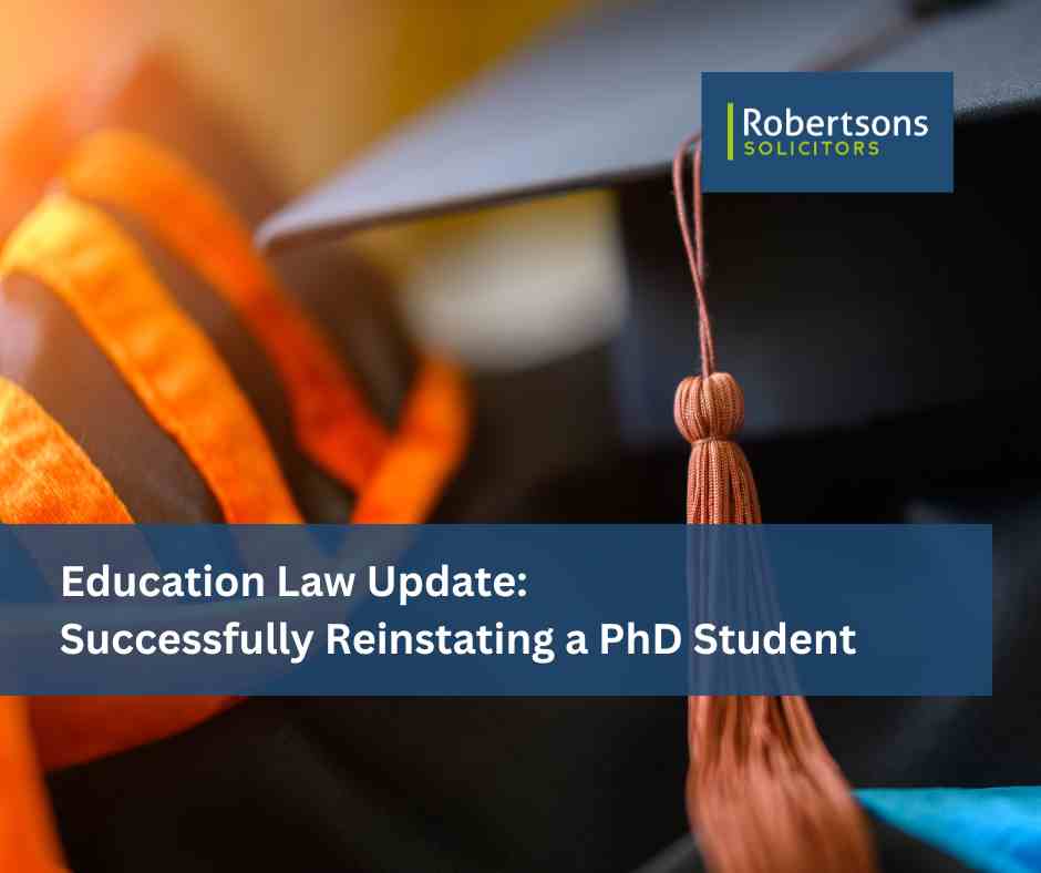 Education Law Update: Successfully Reinstating a PhD Student